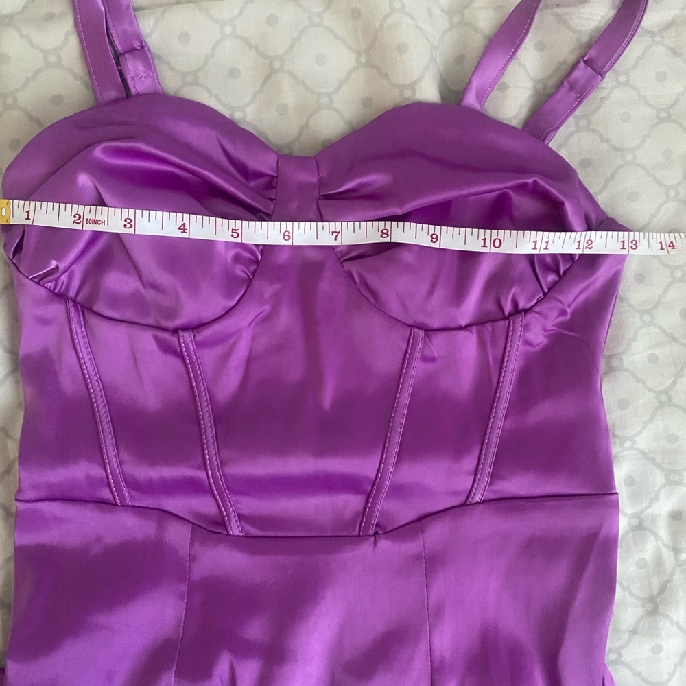 NWOT Corset bodycon satin dress FULL LENGTH - Picture 12 of 12